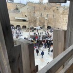 The view of the Western Wall from the ramp taking us to the Temple Mount